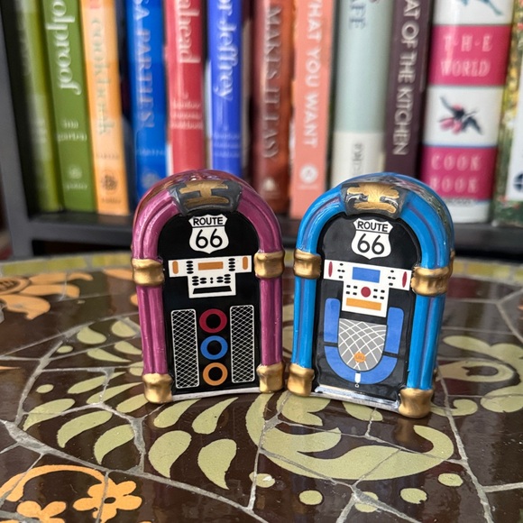 Apple Tree Designs Other - APPLE TREE DESIGNS “Route 66” Jukebox Salt & Pepper Set